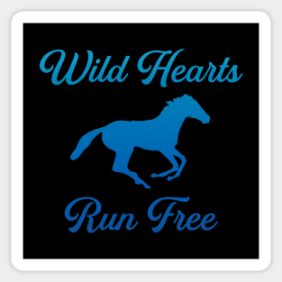 Wild Hearts Run Free — Black Outline Sticker